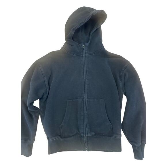 TNA Sweatfleece Cozy Fleece Crop Hoodie Black Size 1 (XS) - Picture 1 of 6